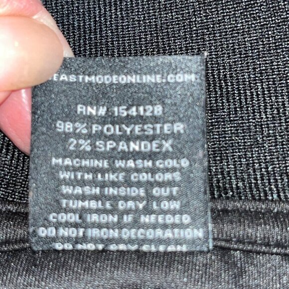 BEAST MODE Marshawn Lynch Men's Black Full Zip Track Jacket Logo Banner Sleeves - Picture 8 of 8